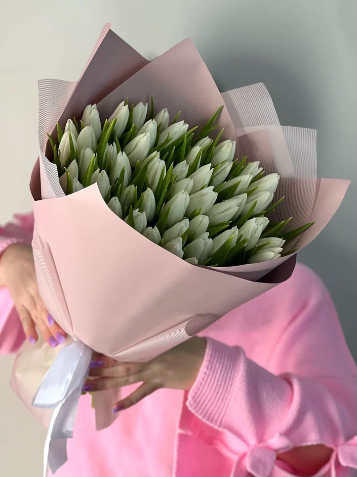 51 белый тюльпан