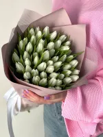 Цветы 51 белый тюльпан 1