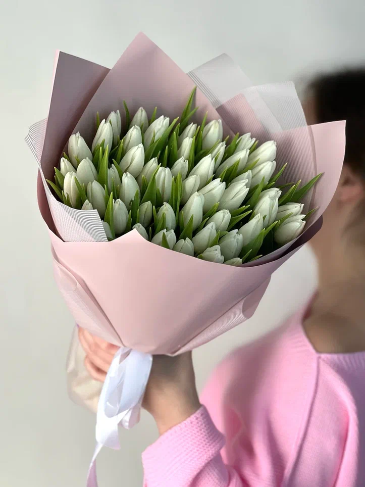 51 белый тюльпан