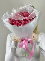 Цветы Розовые пионовидные тюльпаны 0