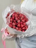 Цветы Розовые пионовидные тюльпаны 2