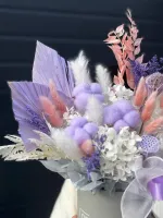 Цветы Сиреневая композиция из сухоцветов 1