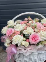 Цветы Сборная корзина «Розовая нежность» 2