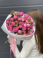 Цветы Букет ярких кустовых роз 2