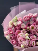 Цветы Букет розовых эустом 4
