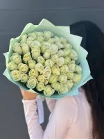 Цветы Букет из 51 белой розы Кения 2