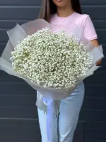 Цветы Букет из белой Гипсофилы 0