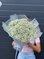 Цветы Букет из белой Гипсофилы 1