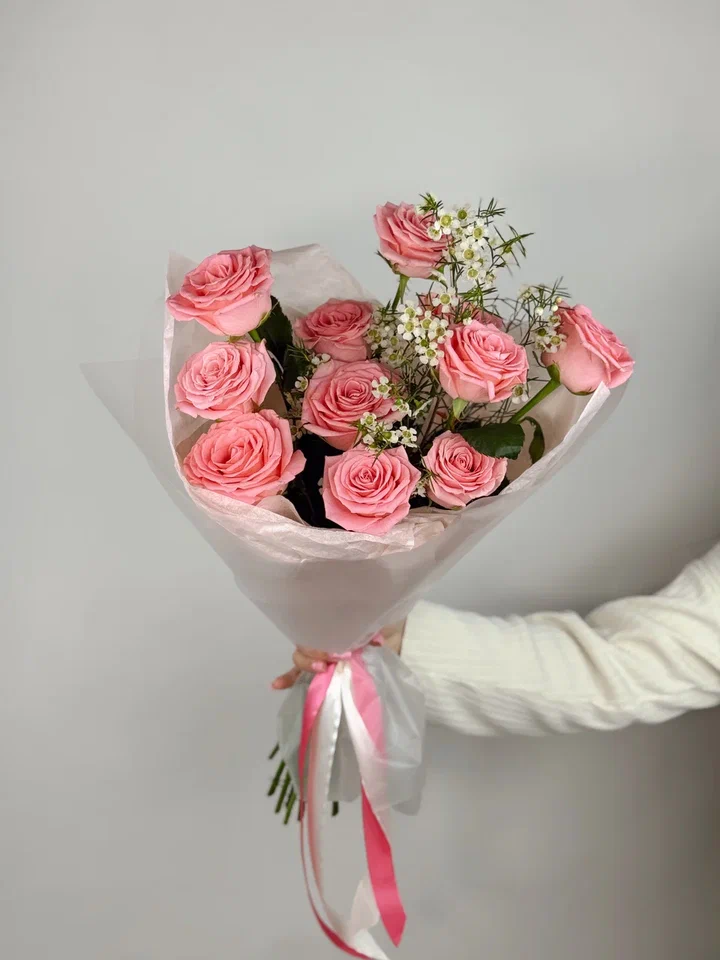 Монобукет розовых роз