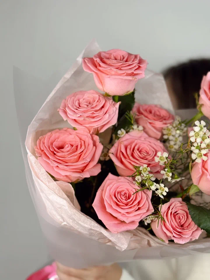 Монобукет розовых роз