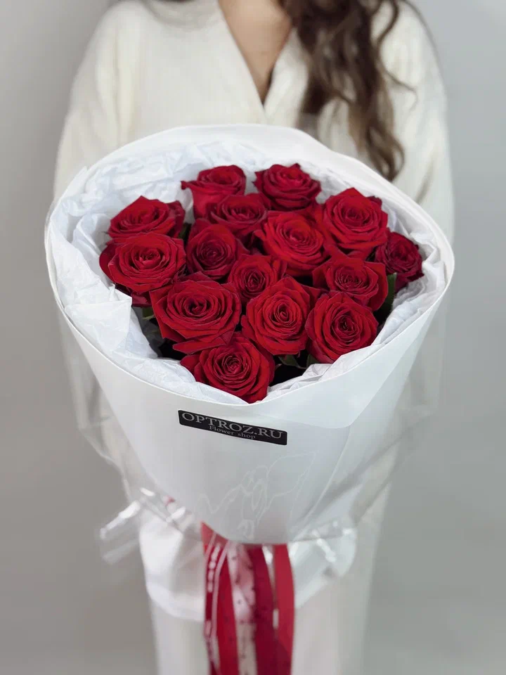 Монобукет красных роз