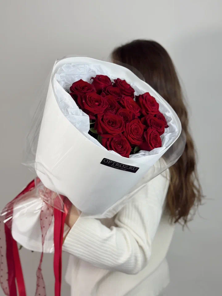 Монобукет красных роз