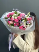 Цветы Букет «Малиновый сон» 3