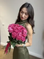 Цветы Букет пионовидных роз Кантри Блюз 0