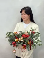 Цветы Новогодняя композиция №6 0