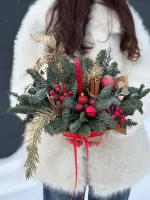 Цветы Новогодняя композиция №12 1