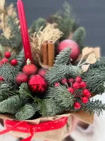 Цветы Новогодняя композиция №12 3
