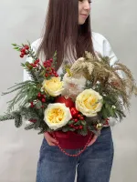 Цветы Композиция с Дедом - Морозом 0