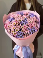 Цветы Букет из хризантем Сантини №5 2