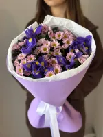 Цветы Букет из хризантем Сантини №6 0