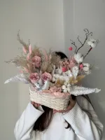 Цветы Композиция «Нежность сухоцветов» 0