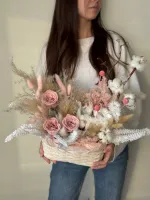 Цветы Композиция «Нежность сухоцветов» 1