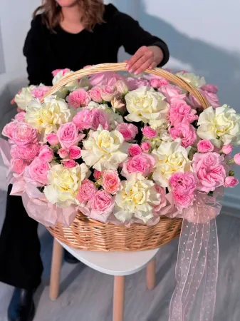 Сборная корзина «Розовая нежность»