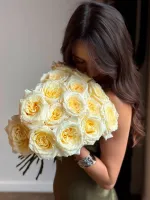 Цветы Букет пионовидных роз Канделайт 1