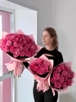 Цветы Букет пионовидных роз Кантри Блюз 0