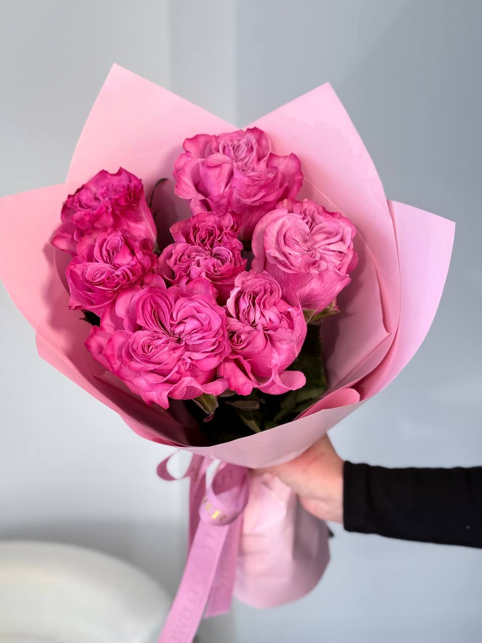 Букет пионовидных роз Кантри Блюз