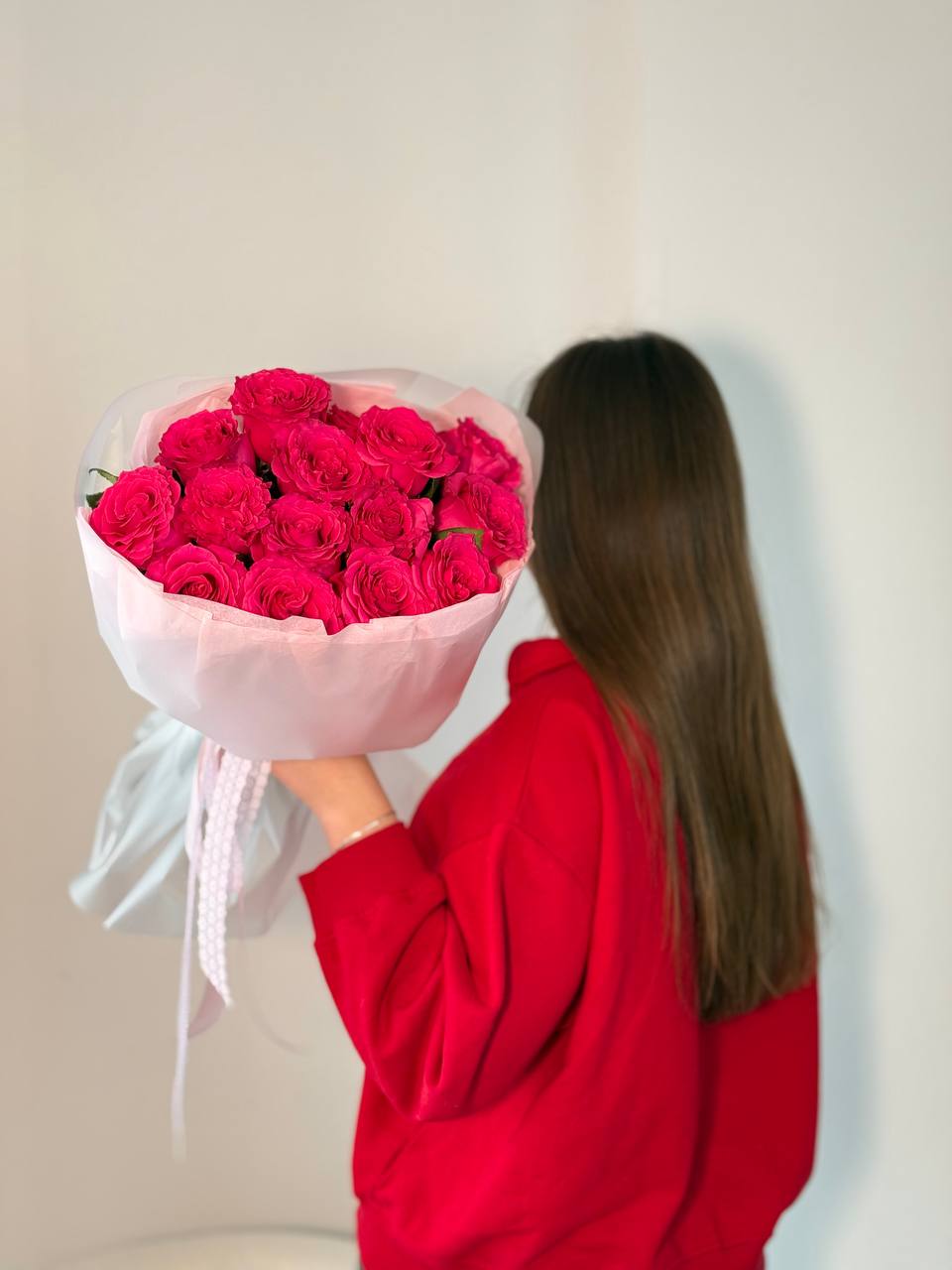 Букет розовых роз