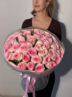 Цветы Букет пионовидных роз Мандала 2