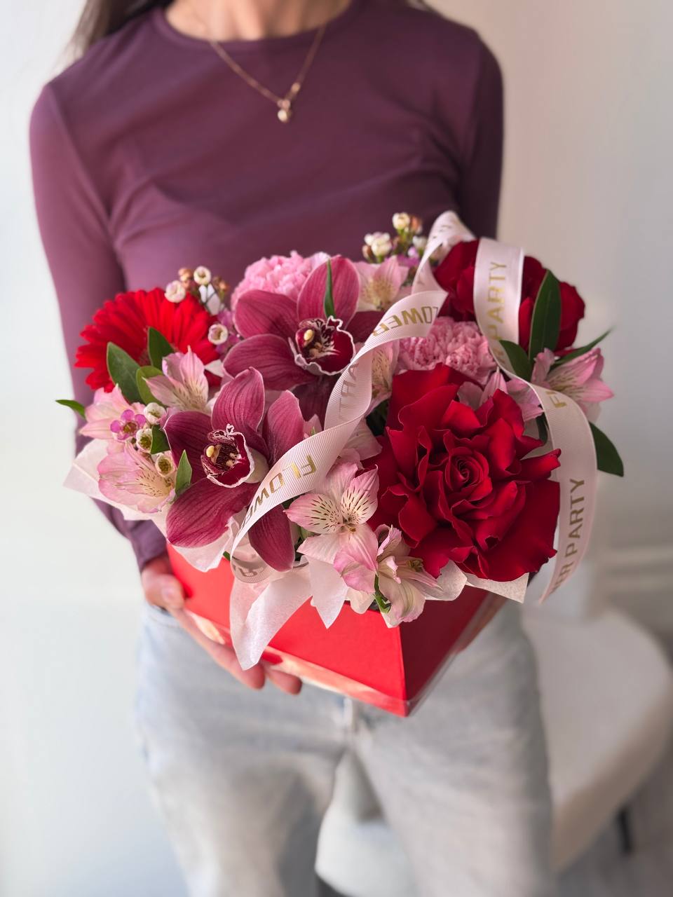 Композиция в коробке сердце