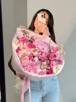 Цветы Букет «Малиновый рай» 0