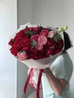 Цветы Букет микс роз 0