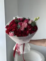 Цветы Букет микс роз 3