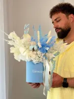 Цветы Голубая композиция из сухоцветов 1